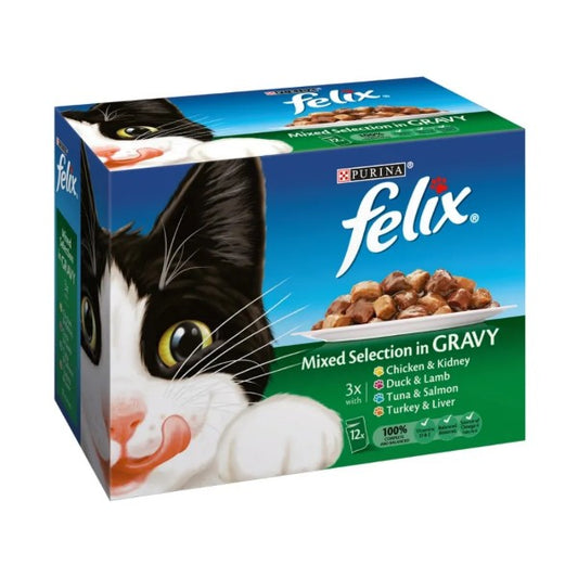 Felix Cat Pouch Mixed Selection In Gravy